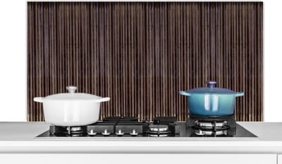 Spatscherm keuken 120x60 cm - Kookplaat achterwand Golfplaat - Roest print - Industrieel - Patronen - Muurbeschermer - Spatwand fornuis - Hoogwaardig aluminium