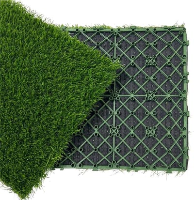 Kunstgras Tegels - Grasmatten - Buiten Decoratie - In elkaar grijpend ontwerp - 30 x 30 cm - Groen
