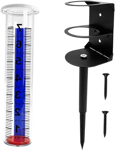 Regenmeter Tuin - Neerslagmeter Buiten - Tuinieren Watergeven - Nauwkeurig Gekalibreerd - 252 x 67 x 66 cm - Zwart