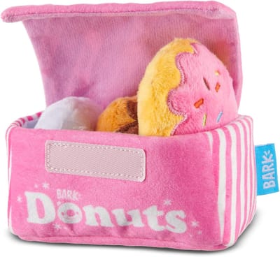 Hondenspeelgoed Pluche - Interactief Speelgoed - Verstop Lekkernijen - 4-in-1 Speelgoed - Klein Formaat - Donuts