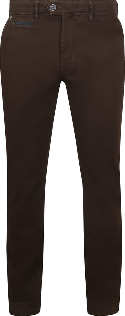 Gardeur Broek Benny-3 Cottonflex All Day Essential Dark Brown / male