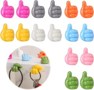 Waterproof Zelfklevende Siliconen Wandhaakjes - 16 Stuks - Ideaal voor Kabels, Sleutels en Badkameraccessoires