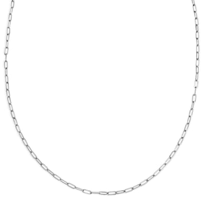 New Classics | 3 mm zilverkleurige roestvrijstalen paperclip-ketting