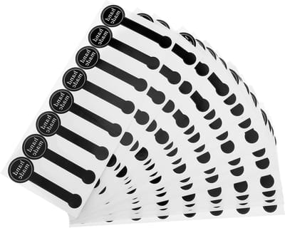 200 Stuks Zelfklevende Zwarte Stickers, Transparante Labels voor Cadeauverpakking, Bruiloften en Creatieve Projecten