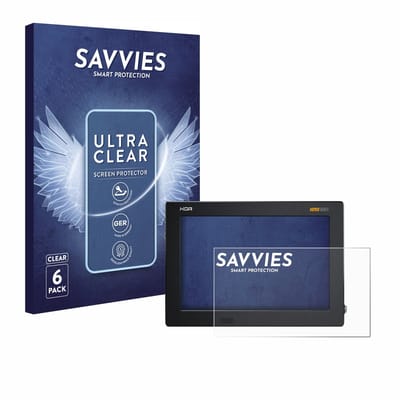 Savvies - Screenprotector voor Blackmagic Video Assist 5" 12G HDR - Folie Beschermfolie transparant 6 Stuks