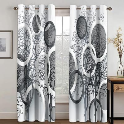Gratis Verzending Eenvoudige Ringvorm Moderne 2 Stuks Verduisterende Raamgordijnen voor Woonkamer Slaapkamer Huisdecoratie Drapes 100W160H(CM)40x63in&Hook white