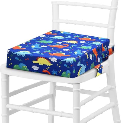 Dismountable en Wasbare Booster Cushion voor Eetstoel met 2 Verstelbare Veiligheidsriemen en Antislip Onderkant voor Kinderen, Ideaal voor Reizen en Thuisgebruik