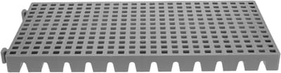 Garagevloertegels - In elkaar grijpende matten - Waterafvoer Garages - Antislip Zelfdrainerend - 50 x 25 cm - Grijs
