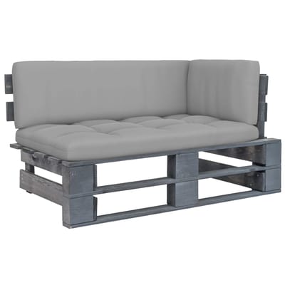vidaXL - Tuinhoekbank - pallet - geïmpregneerd - grenenhout - grijs