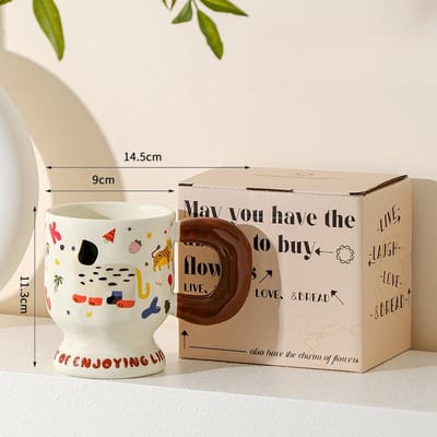 Keramische Mok Huishoudbeker Koppels Ontbijtbeker Cartoon Kinderen Dames Kelkbeker Waterbeker Souvenir 401-500ml