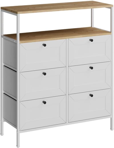 Vicco Belaro Ladekast – 80 x 95 cm 6 laden Wit
