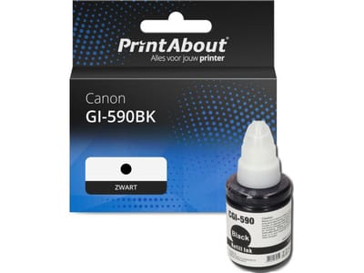 PrintAbout huismerk Inktcartridge GI-590BK Zwart Geschikt voor Canon