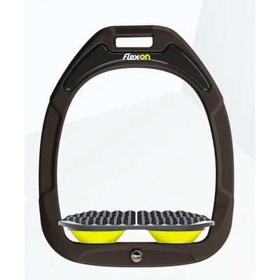 Endurance stijgbeugels Bruin/grijs/geel Flex-On Green Composite