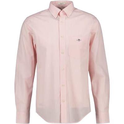 Gant Poplin Banker Overhemd Streep Roze - Maat XL - Heren - Overhemden Casual