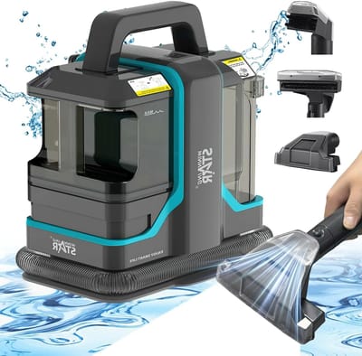 Jurrys Tapijt reiniger - Draagbaar - Machine - Cleaner - Vlekverwijdering - Geurverwijdering - ABS Materiaal - Bekleding
