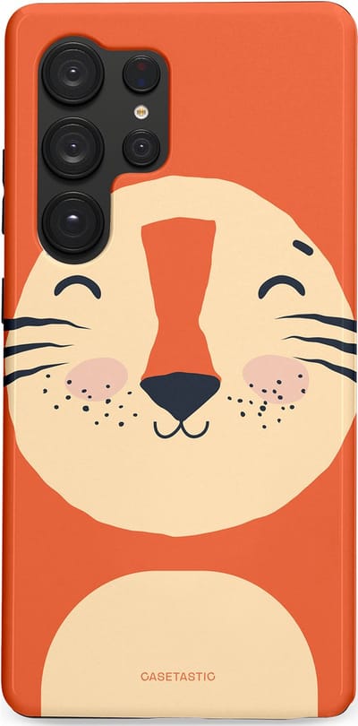 Casetastic hoesje geschikt voor Samsung Galaxy S25 Ultra - Dubbellaagse bescherming - Knuffelkopjes tijger - Fashion Case - Terracotta Zand
