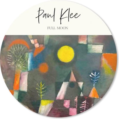Muismat rond 20x20 cm - Mousepad Paul Klee - Full moon - Kunst - Ronde muismatten