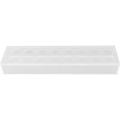 Centre de table floral rectangulaire Vase à fleurs en acrylique transparent pour table à manger, fête de mariage, maison 16 16 Hole white