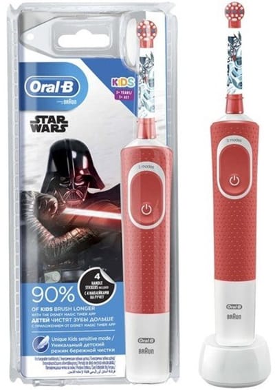Oral-B Kids Oplaadbare Elektrische Tandenborstel - 1 Handvat Met Star Wars - Voor Kinderen Vanaf 3 Jaar