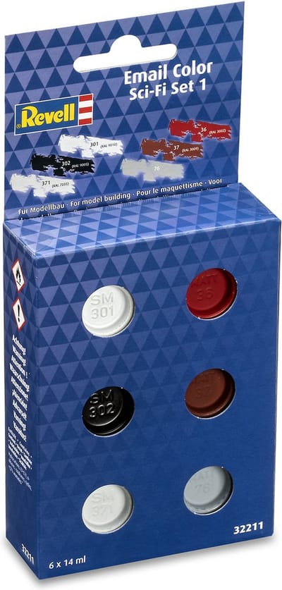 Revell Hobbyverf Enamel verf - 32211 Verfkleuren voor Sci-Fi - 6x14ml - Enamel Set Verf set