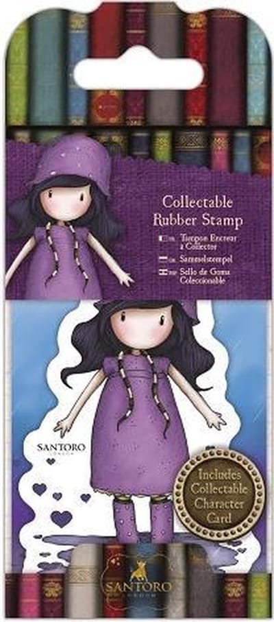 Gorjuss: Collectable Mini Rubber Stamp - Santoro - No. 36 Rainy Daze (GOR 907416)