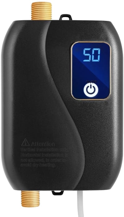 D&A Doorstroomboiler - Doorstroomverwarmer - Boiler - Elektrische Boiler - Keuken - Badkamer - 3500W - Instant Hot - LCD - Zwart