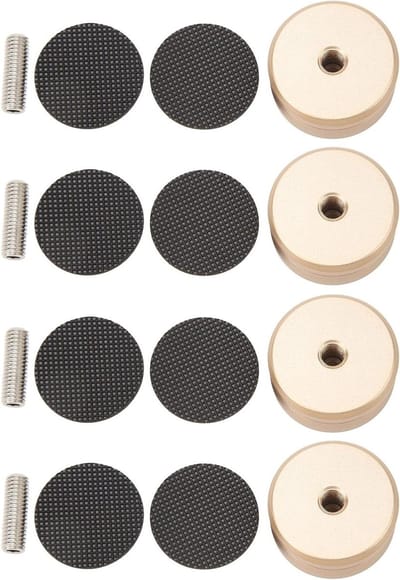 Luidspreker Isolatie Voeten - Schokdemper Pads - Optimaliseer Geluid - Absorberen 94% Trillingen - 39 x 24 mm - Grijs