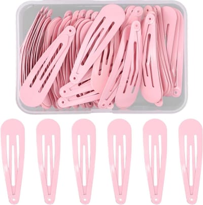 Haarspelden voor meisjes en vrouwen - 50 stuks zwarte metalen haarclips van 5 cm, schattige en antislip haaraccessoires voor kinderen en tieners