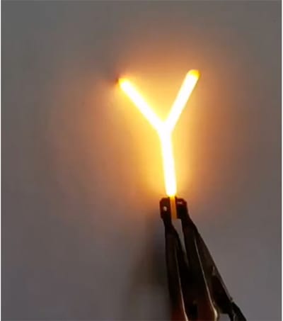 -Y- COB LED 3V Filament Letter Geel 3 x 3 cm FPC 2200K 1W Warm-wit