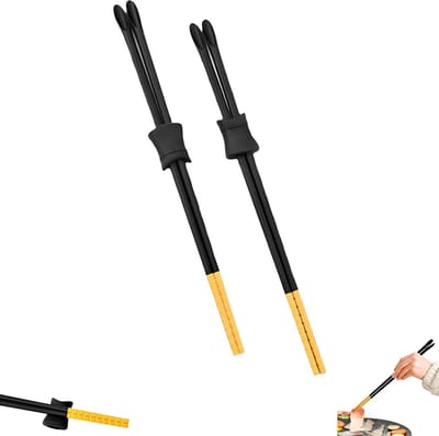 Lange Silikonenen Eetstokjes, 30.7 cm, Antislip en Hittebestendig voor Hot Pot, Frituren en Grillen, Ideaal voor Noodles en Aziatische Gerechten