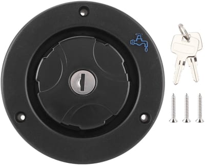 Dailygoody - Water Filler Cap - Lekvrije Waterinlaat - Ideaal voor Campers en Caravans - Zwaartekracht Zoetwater - Inclusief 2 Sleutels en Schroeven -...
