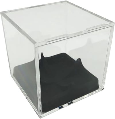 Display Box - Vitrine Honkbal - Collectie Tonen - Ingebouwde Standaard - 8x8cm - Zwart