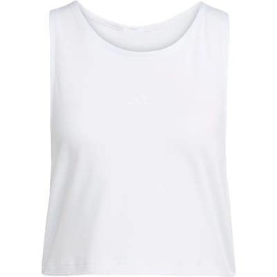 Adidas Performance Essentials Korte Yogatanktop - Dames - Wit