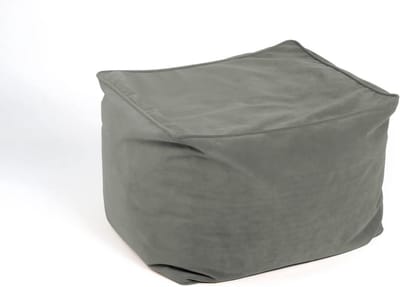 Poef Fauteuil Kruk - Zitzak Vloerkussen - Ontspannen Zitten - Afneembare Wasbare Hoes - 60x50x40cm - Grijs