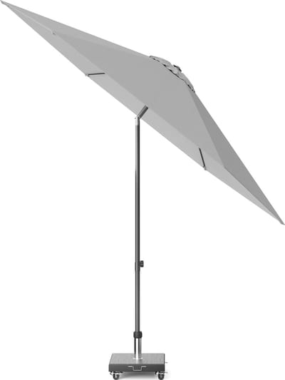 Platinum Sun & Shade - Middenstokparasol - Lisboa - Ø300cm - Lichtgrijs - Kantelbaar - Verstelbare hoogte - Push-up systeem - 96% UV protectie