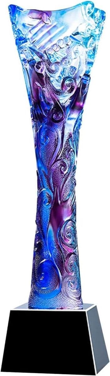 Glazen Trofee - Awards Souvenir - Erkenning Prestatie - Unieke Vormgeving - 500 Gram - Helder