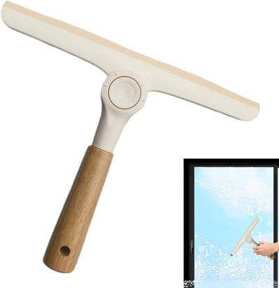 Douchewisser - Glazenwasser - Streeploos Reinigen - Draaibare Kop - 24 cm - Grijs