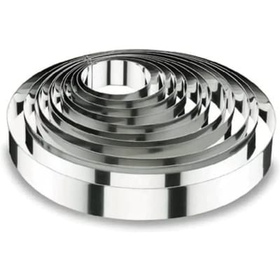 Ronde roestvrijstalen taartring Lacor 18/10 - 16X6 cm