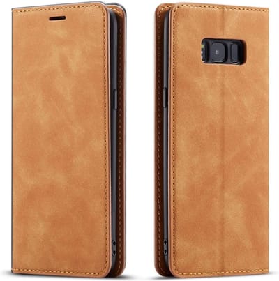Geschikt voor Samsung Galaxy S8 Plus Bookcase | Bruin | Pasjeshouder | Portemonnee hoesje