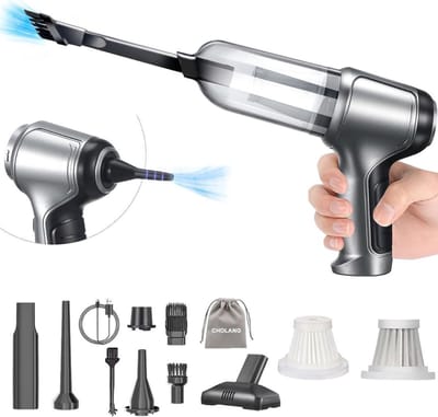 MKSS® Handstofzuiger Draadloos - Auto Stofzuiger - Kruimeldief Snoerloos - Kruimelzuiger - Zilver