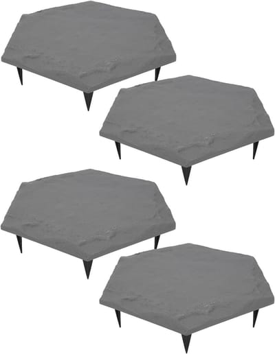 Tuinpad Stenen - Loopstenen Decoratief - Buiten Paden Aanleggen - Inclusief Grondpennen - 17 Inch - Grijs