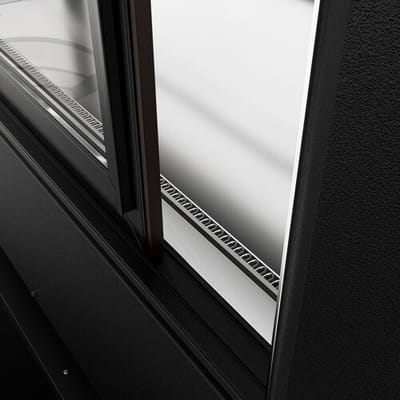 GGM Gastro Kühl- & Kuchenvitrine - 810mm - Doppelverglasung - mit 2 Ablagen Zwart