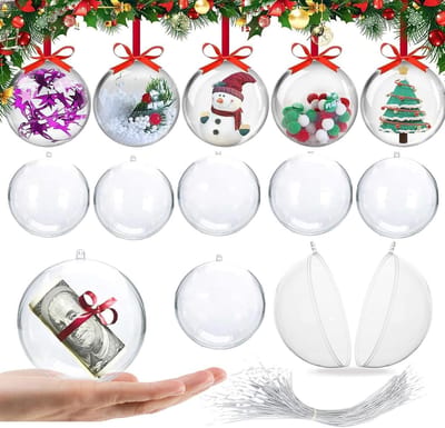 Set van 30 Transparante Kerstballen van 6 cm - Perfect voor Kerstboomdecoratie, DIY en Bruiloften
