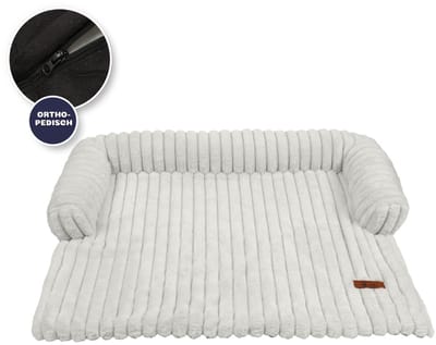 Pet Perfect Luxe Hondendeken – Hondenkleed – Bankbeschermer – Orthopedisch – Wasbaar – Wit – M