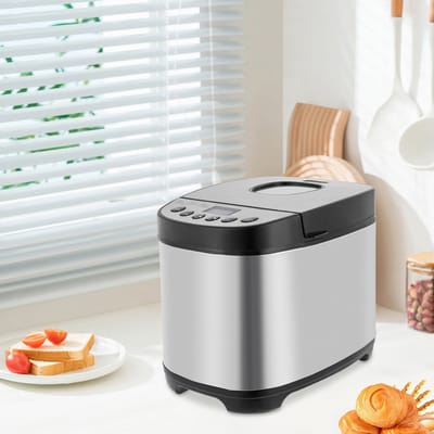 Broodbakmachine - Brood 1000gram - 12 programma's - Glutenvrij programma - Timer - 850 watt - Grijs