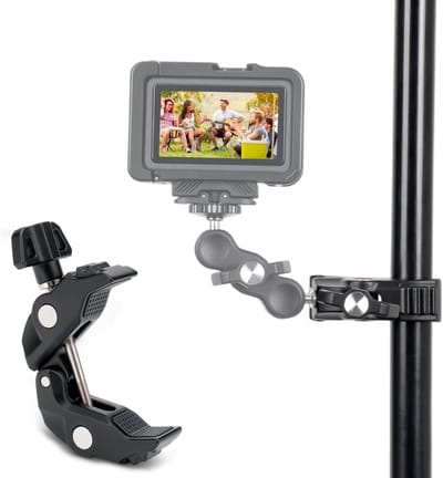 Robuuste Klem met 1/4"-20 & 3/8"-16 Draad voor Professioneel Gebruik, Stabiele Bevestiging en Duurzaamheid