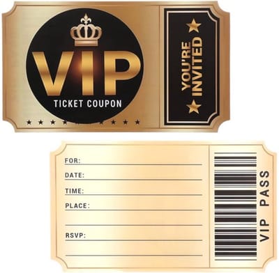 Allecto - Dubbelzijdige Movie Ticket Uitnodigingen - Verjaardagsfeest