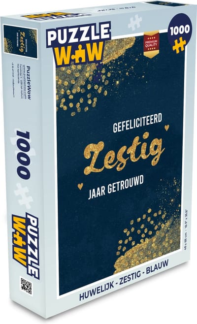Puzzel Quotes - Gefeliciteerd zestig jaar getrouwd - Spreuken - Goud - Huwelijk - Legpuzzel - Puzzel 1000 stukjes volwassenen