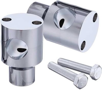 Stuurverhogers Motorfiets - Stuur Riser Set - Comfortabel Rijden - Aluminiumlegering Constructie - 25 Mm Diameter - Zilverkleurig