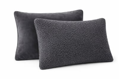 Sherpa Comfort Kussenslopen – Velvet & Sherpa – 2× 60×70 cm - Grey